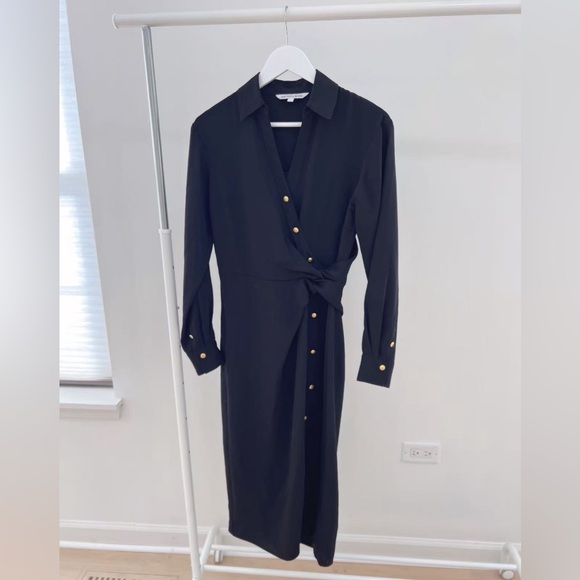 Veronica Beard Wright Asymmetric Button Midi Dress Size 2 NWOT - Picture 12 of 14